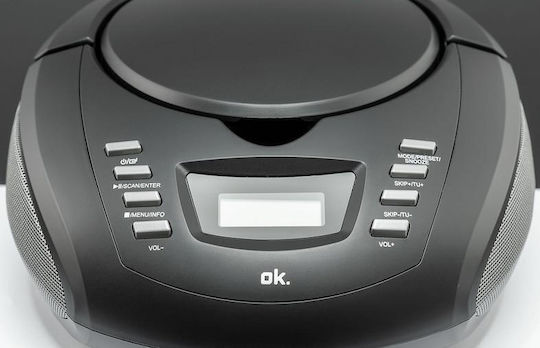 OK. Φορητό Ηχοσύστημα με Ραδιόφωνο / CD / Bluetooth Μαύρο