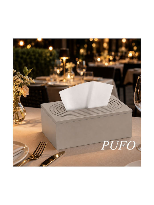 Pufo Hölzernes Serviettenhalter Braun 25x14cm