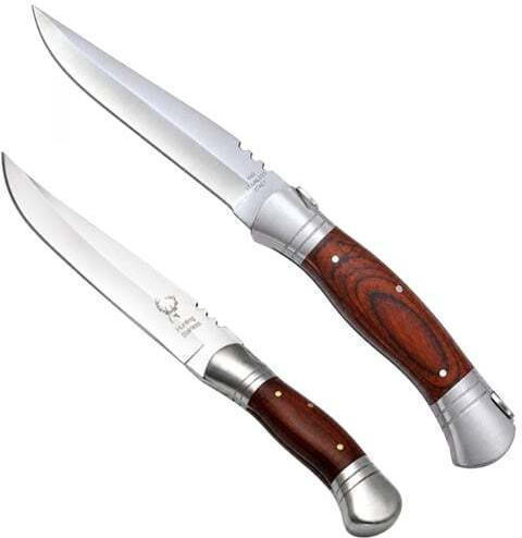 Messer Braun mit Scheide Set 2Stücke