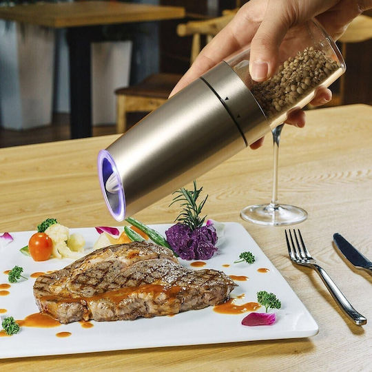Alista Home Elektrisches Salz- und Pfeffermühlen-Set 6,5cm 2 Stück