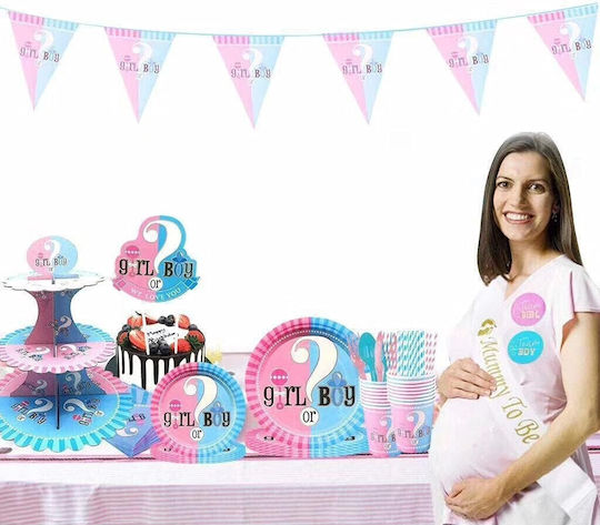 Set 6 Cutii De Popcorn Pentru Gender Reveal Alista Home Fata Baiat Carton 13 X 9 Cm Roz Albastru