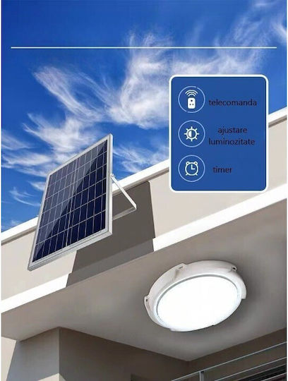 Alista Home Lampă Solară Suspendată 50W 4500lm Alb Rece 6000K cu Telecomandă 15x20cm