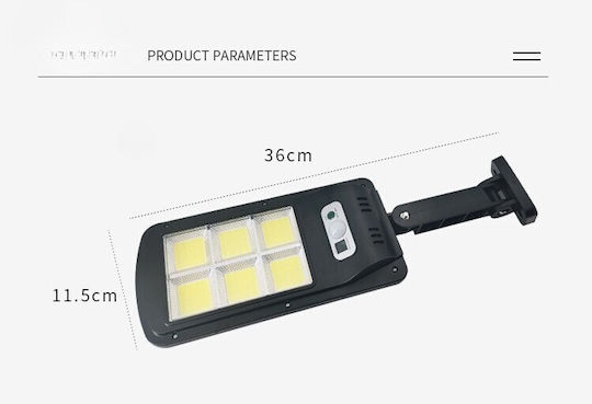 Alista Home Lampă Solară de Perete 24W 2880lm Alb Rece cu Senzor de Mișcare și Telecomandă IP65 36x11.5cm