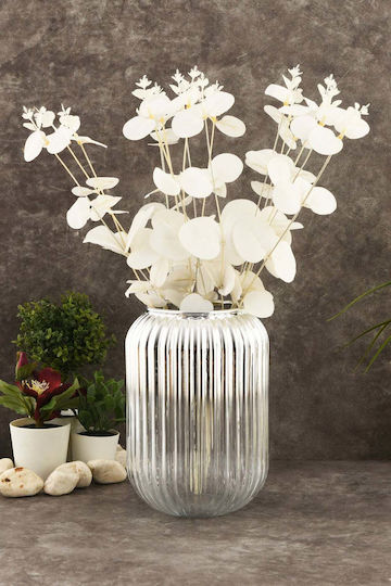 SteweHome SteweHome Dekorative Glasvase Silber F10xY20cm