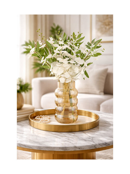 SteweHome SteweHome Dekorative Vase Glas Gelbe Y19cm