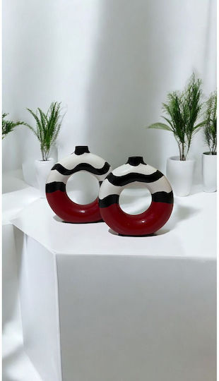 SteweHome Set Dekorative Keramikvasen Beiges 17xH19cm 2Stücke
