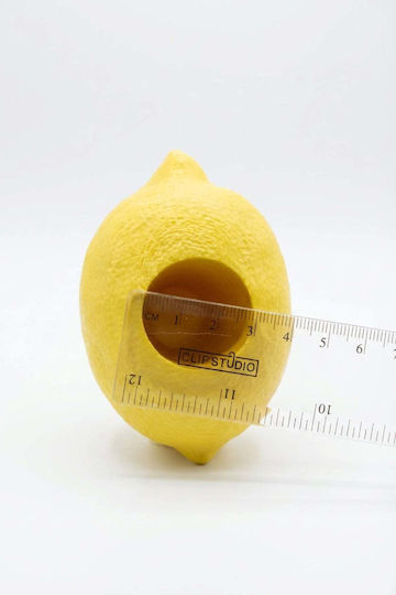 SteweHome Decorative Glass Vase Yellow 3x3xH15cm