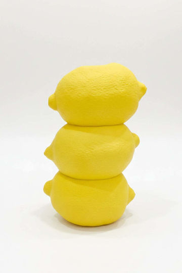 SteweHome Decorative Glass Vase Yellow 3x3xH15cm