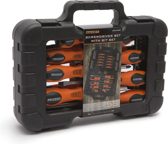 Schraubendreher-Set 58 Stück In Tasche – 1/4” Bits Standard Präzision Schraubendreher