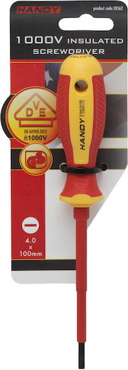 Surubelniță Dreaptă Sl4.0 Izolată 1000v 100 Mm Ax Vârf Magnetic Oțel Crom-vanadiu