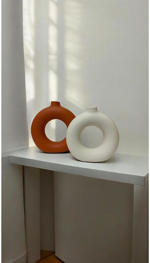 SteweHome Σετ Βάζα Κεραμικά Μπεζ 17xΥ19cm 2τμχ