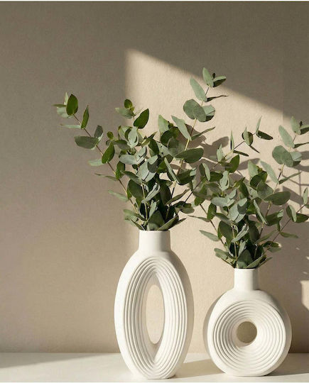 SteweHome Decorative White Vase