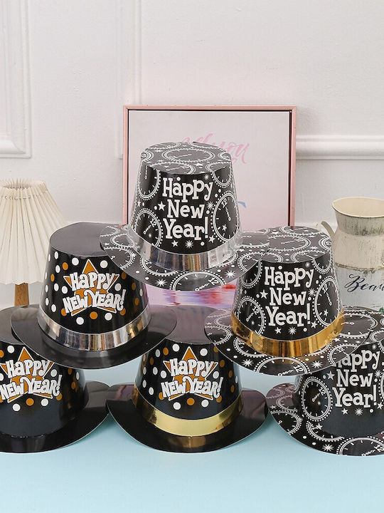 Pălărie Stil Lincoln Alista Home Accesoriu Petrecere Anul Nou Design Ceasuri Negru Argintiu Mărime Unică Carton
