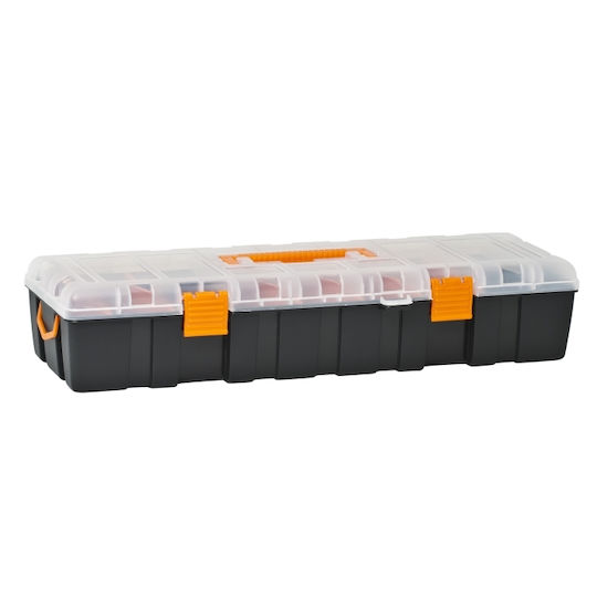 Alista Home Organizator pentru compartimente de scule cu 7 poziții cu separatoare reglabile transparent 46x17x9 cm