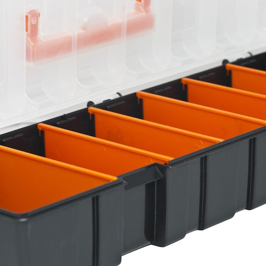 Alista Home Organizator pentru compartimente de scule cu 7 poziții cu separatoare reglabile transparent 46x17x9 cm