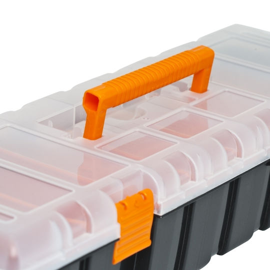 Alista Home Organizator pentru compartimente de scule cu 7 poziții cu separatoare reglabile transparent 46x17x9 cm