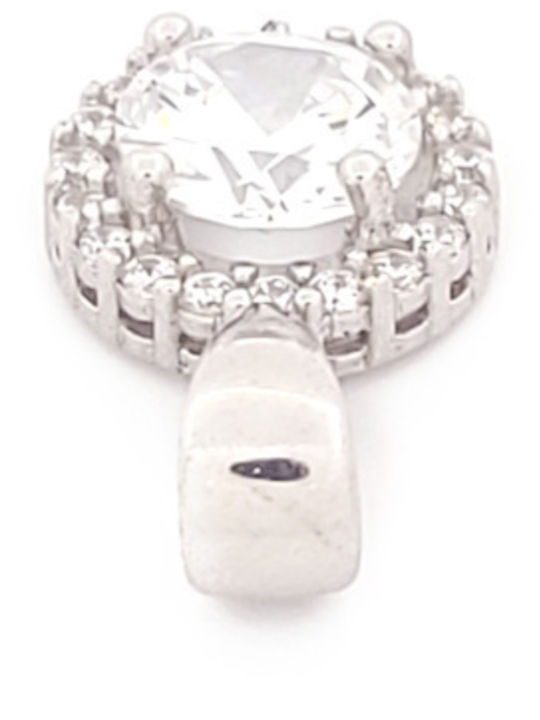 Rosette Charm from Silver with Zircon
