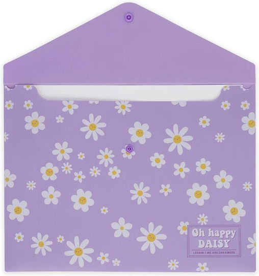 File Folder Button A4 Fold & Order Daisy Pfb0001 Legami