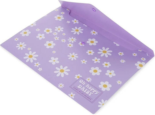 File Folder Button A4 Fold & Order Daisy Pfb0001 Legami