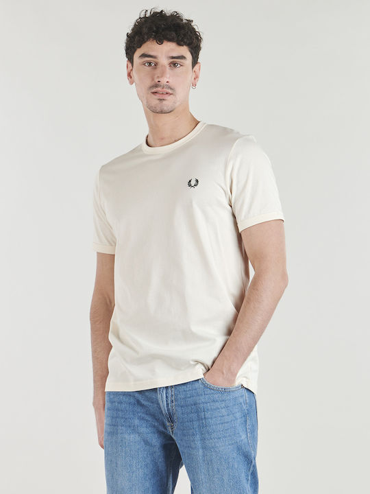 Herrenblusen Kurzarm T-Shirts Beige