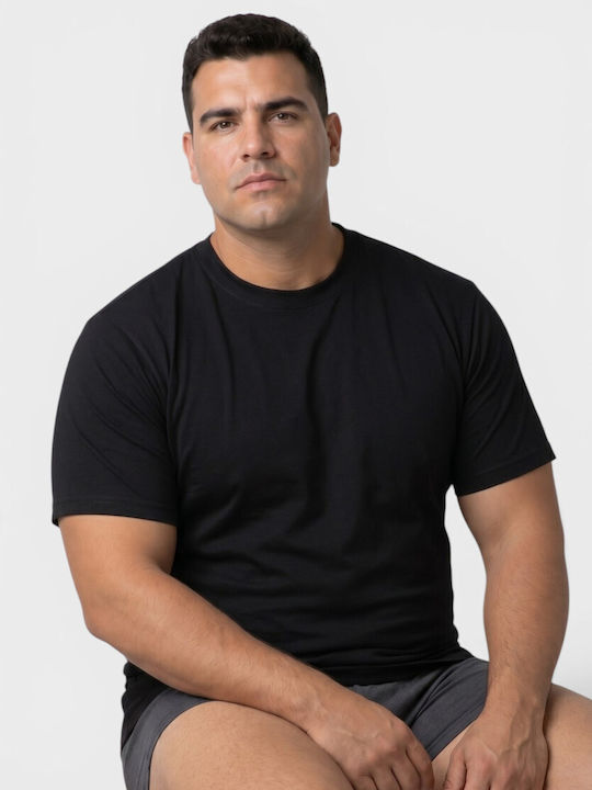 Men's Short Sleeve Undershirt in Black Color
