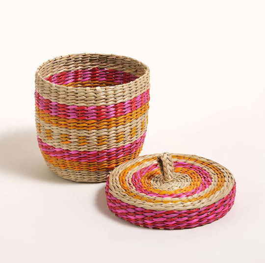 Stewehome Basket Sea Grass Decoration Storage Multicolour 14x12 Cm