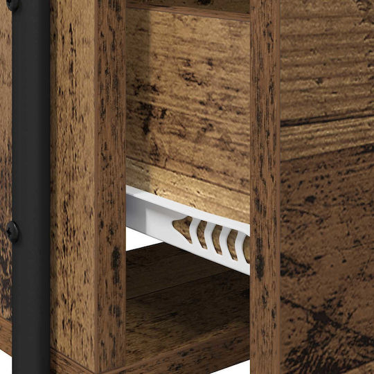 Masă de Toaletă din Lemn Lemn Îmbătrânit cu Oglindă 100x36.5x136 cm Masă de Toaletă din Lemn Lemn Îmbătrânit cu Oglindă 100x36.5x136 cm
