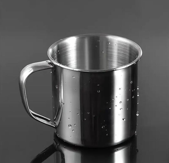 Stainless Steel Mug Handle Zola 450 Ml 9 X 9 Cm Silver