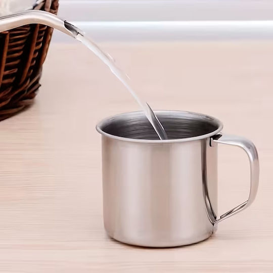 Stainless Steel Mug Handle Zola 450 Ml 9 X 9 Cm Silver