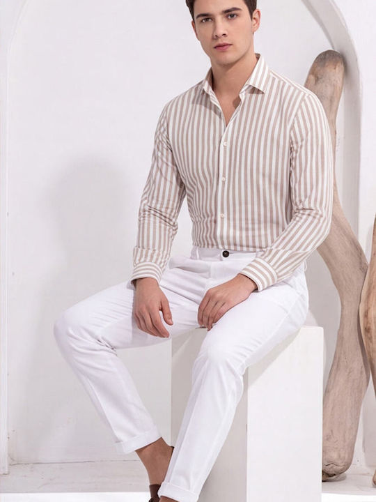 Παντελόνι Chino σε Slim Εφαρμογή Λευκό