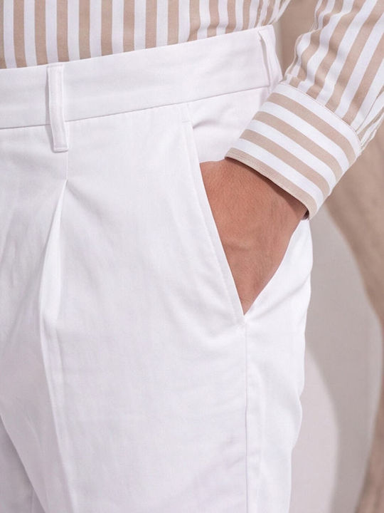 Παντελόνι Chino σε Slim Εφαρμογή Λευκό