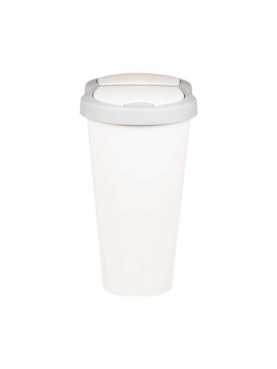 vidaXL White Waste Bin 30x51x48cm