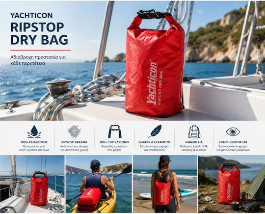 Yachticon Wasserdicht Rucksack Rot