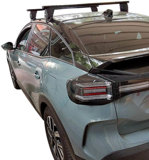 Menabo Aluminum Car Roof Bars Luggage Rack Kit for Citroen C4 5D 2020+ Set with Roof Rack Legs Black
