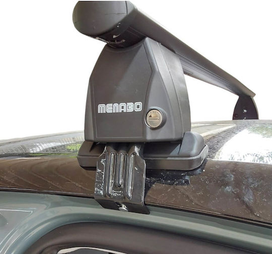 Menabo Aluminum Car Roof Bars Luggage Rack Kit for Citroen C4 5D 2020+ Set with Roof Rack Legs Black