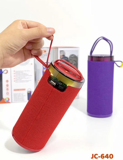 JC-640 Bluetooth Speaker 10W With Battery Life Up To 4 Hours Red