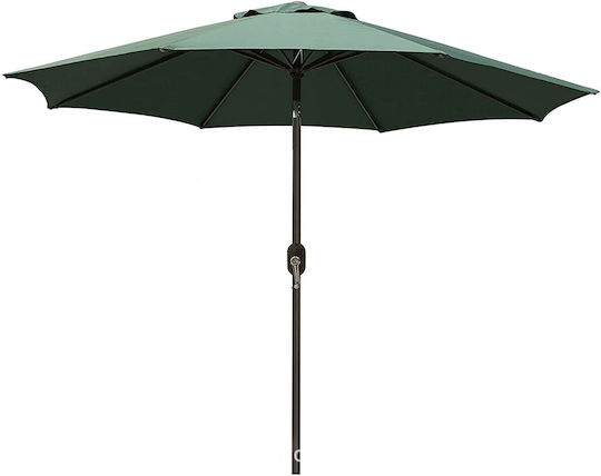 Garten- und Terrassen-Sonnenschirm Rundschreiben Aluminium Grüne Φ2.7m