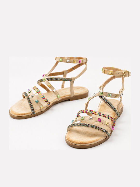 Women's Flat Sandals Beige