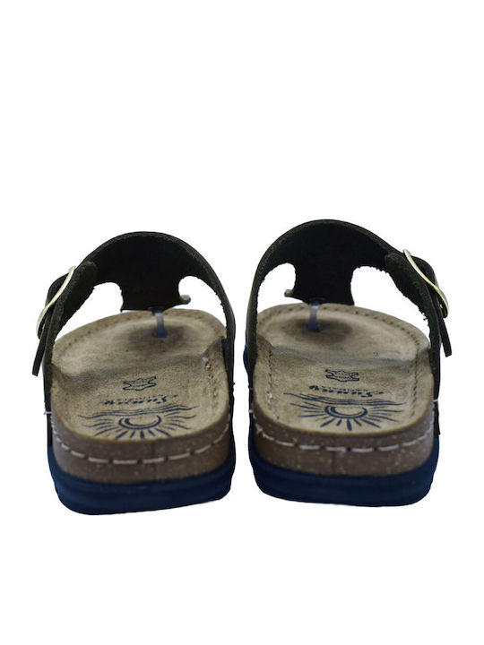 Leather Women's Anatomic Green Sandals