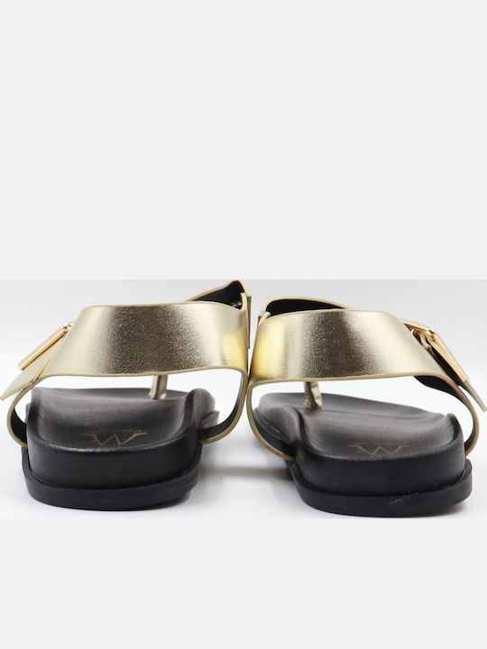 Women's Flat Sandals Gold