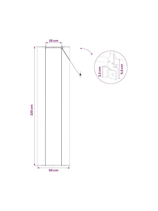 vidaXL Bamboo Roller Blind in Beige 50x220 cm