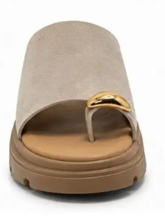 Women's Flat Sandals Beige