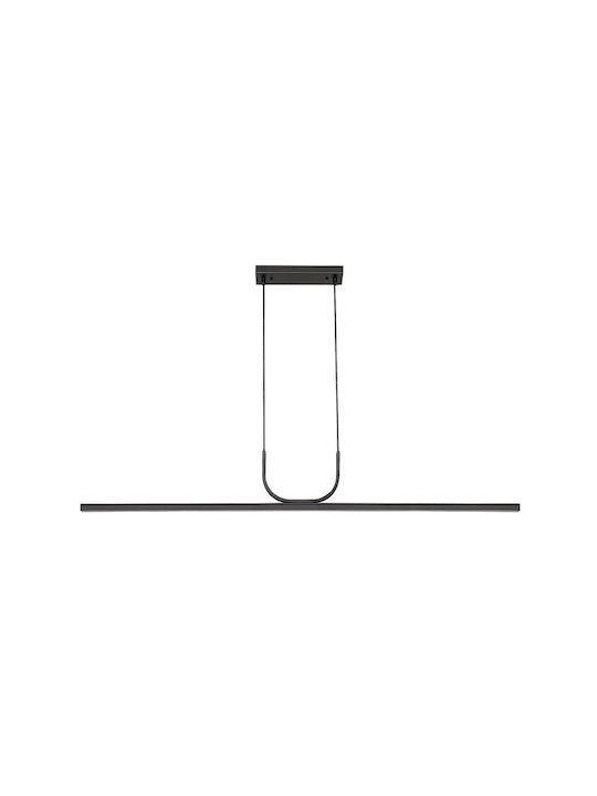 Rabalux Black LED Pendant Ceiling Light with Warm White Light 120cm