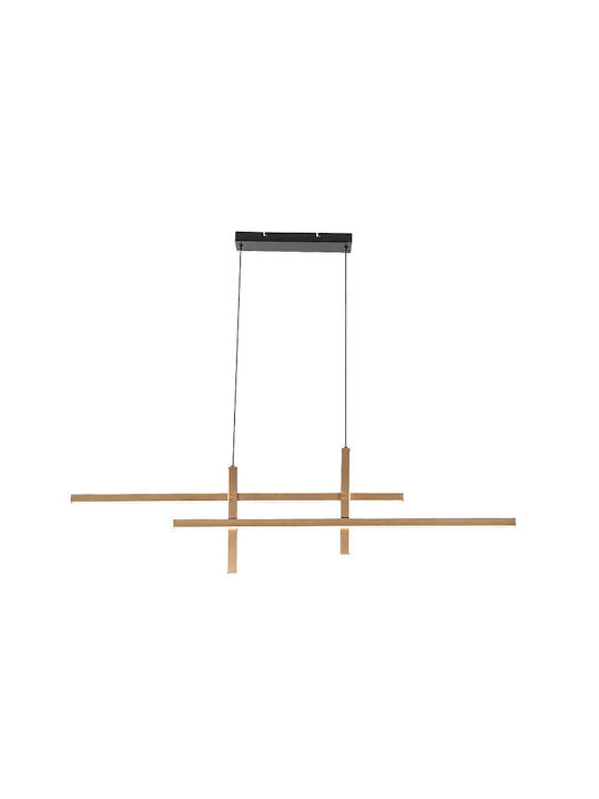 Rabalux Black LED Pendant Ceiling Light with Warm White Light Rail 117cm