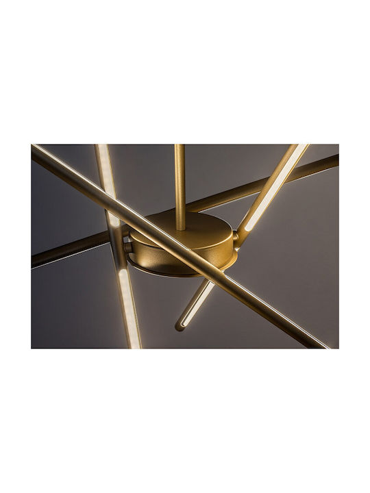 Rabalux Adjustable Gold Pendant Ceiling Light LED with Warm White Light 66x66cm