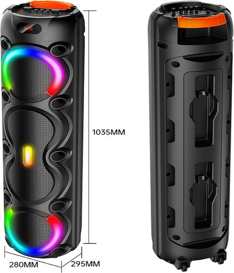 Boxă Karaoke cu Microfon Wireless și Efecte de Iluminare GY4801 160026 Negru