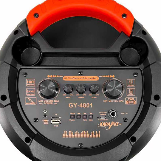 Boxă Karaoke cu Microfon Wireless și Efecte de Iluminare GY4801 160026 Negru
