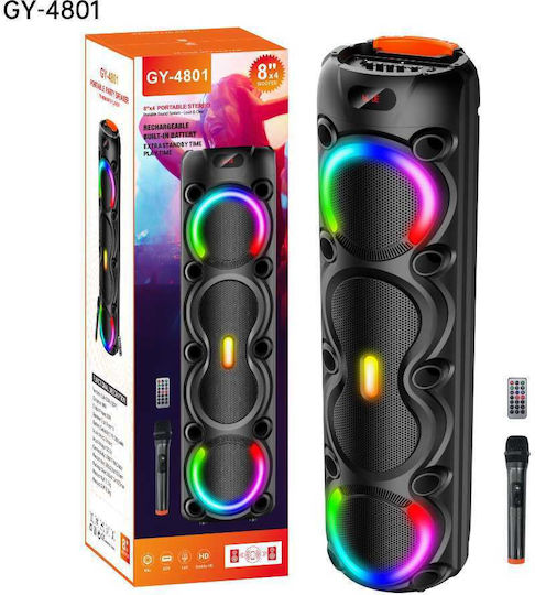 Boxă Karaoke cu Microfon Wireless și Efecte de Iluminare GY4801 160026 Negru