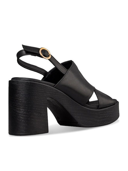 Sandale din piele negre