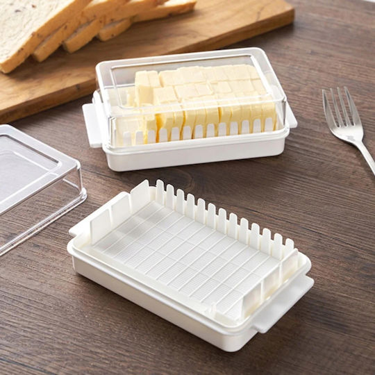 Farfurie de unt din plastic albă